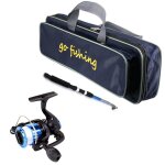 Canne a pche rtractable pour enfants, haute qualit, portable, lgre, etanche, poigne confortable, ...