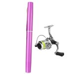 Canne  pche rtractable portative de poche de canne  pche de forme de mini stylo avec la roue de ...