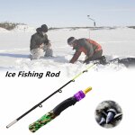 Canne a pêche sur glace amovible pour enfants, 2 sections, crevettes, carpe, spinning et casting Canne a pêche sur glace amovible pour enfants, 2 sections, crevettes, carpe, spinning et casting