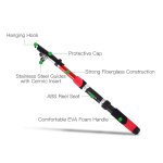 Canne à pêche télescopique portable de 2. 1m, en fibre de verre, pour voyage, pêche en mer, spinning Canne à pêche télescopique portable de 2. 1m, en fibre de verre, pour voyage, pêche en mer, spinning