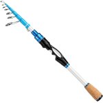 Canne a peche telescopique portable, performance superieure et confortable pour voyage