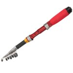 Canne  pche tlescopique ultra - courte pour lancer d'appts durs, canne rotative portable, fournitures ...