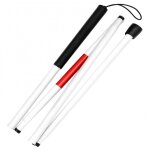Canne a pied pliable en alliage d'aluminium, 4 sections, pour voyage, trekking
