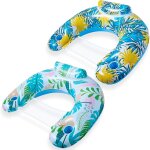 Cap - 2025 nouveaux matelas gonflable piscine avec filet, bouee piscine avec pompe a air, hamac gonflable ...