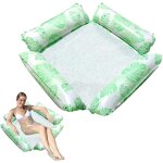 Cap - matelas gonflable pour piscine, jouet aquatique 4 en 1, hamac a eau, fauteuil de natation pour ...