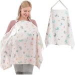Cape allaitement, couverture bb, double couche moustiquaire, blanc, tissu doux, respirant, ne tombe ...