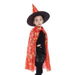 Cape de sorcire avec chapeau pour spectacle et jeu, dguisement d'halloween, baguettes magiques pour ...