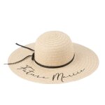 Capeline champêtre future mariée ruban noir 40cm Capeline champêtre future mariée ruban noir 40cm