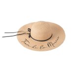Capeline champêtre team mariée ruban noir 40cm Capeline champêtre team mariée ruban noir 40cm