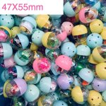 Capsules en plastique siamois macaron 47mm x 55mm, 10 pices, mlange de diffrents jouets pour distributeur ...