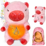 Capybara peluche loutre qui respire, 25cm capybara doudou qui respire avec musicale et lumineuse, jouet ...