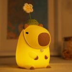 Capybara veilleuse pour enfants, jolie lampe led en silicone avec minuterie a intensit� variable, portable, ...