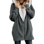 Cardigans en fausse fourrure pour femmes, pull chaud, manteau en fausse fourrure, sweat a capuche, vtements ...