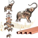Carillon eolien pour l'ext�rieur, cadeaux d'�l�phants pour femme, d�coration d'�l�phants, cadeau d'anniversair ...