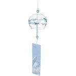 Carillons eoliens japonais motif baleine cloches a vent en verre pendentifs faits a la main pour cadeau ...
