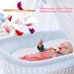 Carillon mobile pour lit de bb, 1 pice, avec feutre, nuage, papillon, vent, jouets pour enfants, dcoration ...