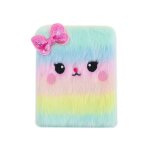 Carnet de notes en peluche chat de dessin pour filles, petit journal intime, livre mignon, grand livre ...