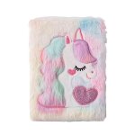 Carnet de notes en peluche nairobi orn, journal intime, livre de dessin tudiant, dition arina, macaron ...