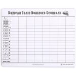Carnet de score pour dominos train mexicain - 50 pages