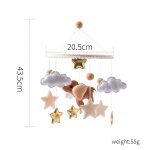 Carrousel arc - en - ciel avec pompon pour, cloche de lit cpull, jouets musicaux mobiles pour tout - ...