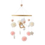 Carrousel musical pour bb de 0 a 12 mois, jouet musical pour, montgolfire, cloche de lit, cadeau pour ...