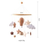 Carrousel musical pour bb de 0 a 12 mois, jouet musical pour, montgolfire, cloche de lit, cadeau pour ...