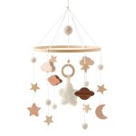 Carrousel musical en forme de nuage pour bb de 0 a 12 mois, jouet musical, cloche de lit pour, cadeau ...