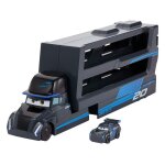 Cars mini racer camion de transport avec des voitures de course et jackson mattel gnw35