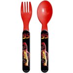 Cars set de 2 couverts en plastique - rouge - 15cm Cars set de 2 couverts en plastique - rouge - 15cm