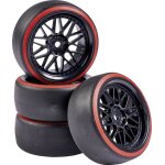 Carson 500900157 1 10 jeu de roues drift 4 noir rouge - accessoires pour mod les r�duits pi ces d�tach�es ...