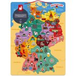 Carte d'allemagne magn�tique (bois)