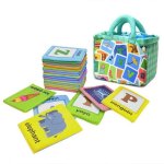 Cartes alphabet souples avec sac en tissu, 26 pices, jouets educatifs pour enfants, apprentissage prcoce, ...