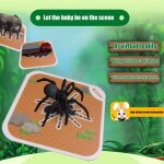 Carte d'apprentissage des mots en forme d'animaux 4d, 96 pices, carte vr amusante, sensorielle, interactive, ...