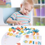 Carte en bois pour apprendre l'alphabet et les lettres anglaises, jouet educatif pour les tout - petits ... Carte en bois pour apprendre l'alphabet et les lettres anglaises, jouet educatif pour les tout - petits ...