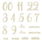 Cartes commmoratives de bb, accessoires de photographie en bois, franais, espagnol, langue anglaise, ...