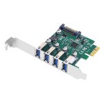 Carte d'extension pcie 1 x vers usb3. 2 pci - e 4 ports adaptateur multiplicateur 16 contrleur ajouter ...
