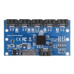 Carte d'extension sata 3. 0 1 a 5, carte mre de contrleur, 6gbps, multiplicateur de port sata, adaptateur ...