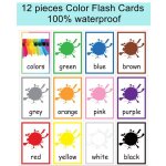Cartes flash colorées pour enfants, 12 pièces, apprentissage de la langue anglaise, jouet de mémoire ... Cartes flash colorées pour enfants, 12 pièces, apprentissage de la langue anglaise, jouet de mémoire ...