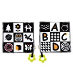 Cartes flash noires et blanches montessori pour b�b�s, jouet sensoriel pour nourrissons, stimulation ...