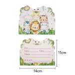 Carte d'invitation papillon rose violet, 10 pices, autocollants papillon, dcorations de fte d'anniversaire ...