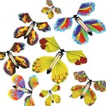 Carte de mariage surprise, carte de papillon, jouet magique volant dans le livre, bande de caoutchouc ...