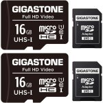 Carte mmoire 16 go lot de 2 cartes, compatible avec gopro drone camra tablette samsung, haute vitesse ...