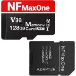 Carte mmoire microsd de 128 go avec adaptateur sd sdxc - mmoire de 128 go compatible avec vido uhd, ...