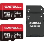 Carte micro sd 64 go, carte mmoire microsdxc + adaptateur sd, smartphones ordinateurs de bureau et drones. ...