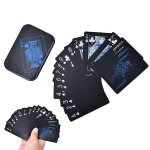 Cartes a jouer noires impermables cadeau cratif poker en plastique de qualit de poker durable