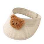 Cartoon bear enfants chapeau de paille et uv pour la protection pour le bonnet solaire pour accessoire ...