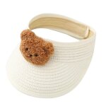 Cartoon bear enfants chapeau de paille et uv pour la protection pour le bonnet solaire pour accessoire ...