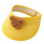Cartoon bear enfants chapeau de paille et uv pour la protection pour le bonnet solaire pour accessoire ...