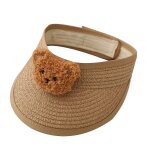 Cartoon bear enfants chapeau de paille et uv pour la protection pour le bonnet solaire pour accessoire ...