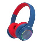 Casque bluetooth - powerlocus - pled - rouge - pliable - pour enfants